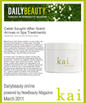 kai featured on dailybeauty online march, 2011