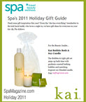 kai fragrance featured on spamagazine.com holiday, 2011