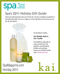 kai fragrance featured on spamagazine.com holiday, 2011