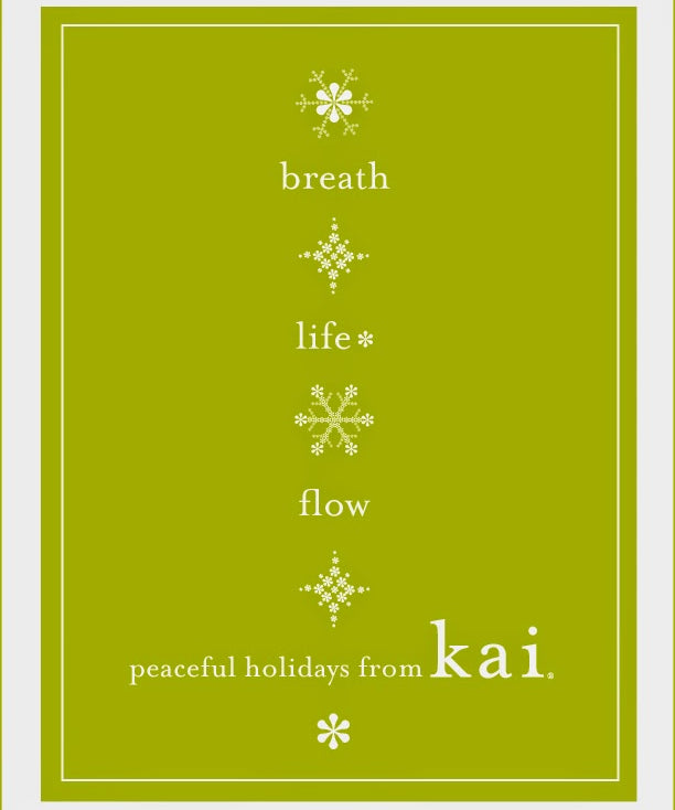 peaceful holidays from kai