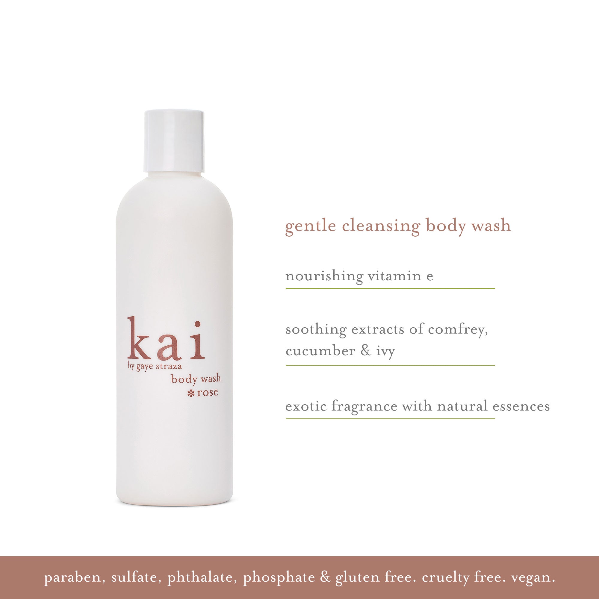 kai rose gentle cleansing body wash