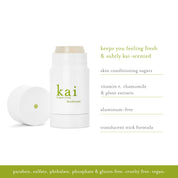 kai deodorant keeps you feeling fresh & subtly kai-scented