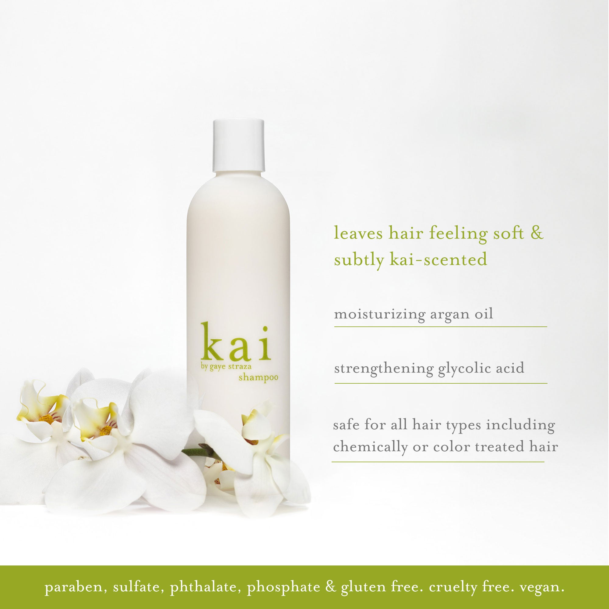 kai shampoo leaves hair feeling soft & subtly kai-scented