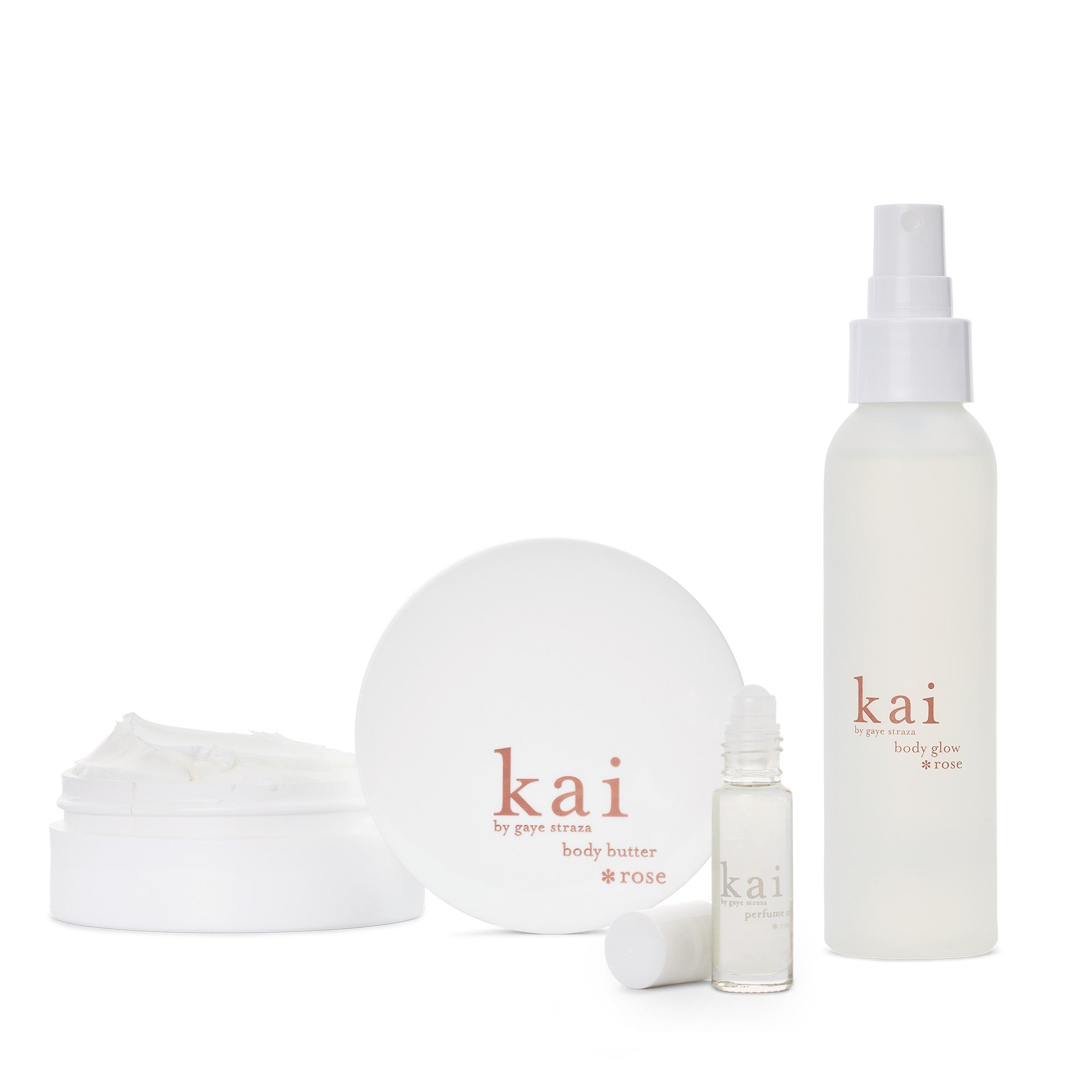 a *rose love story - kai perfume oil, body butter & body glow